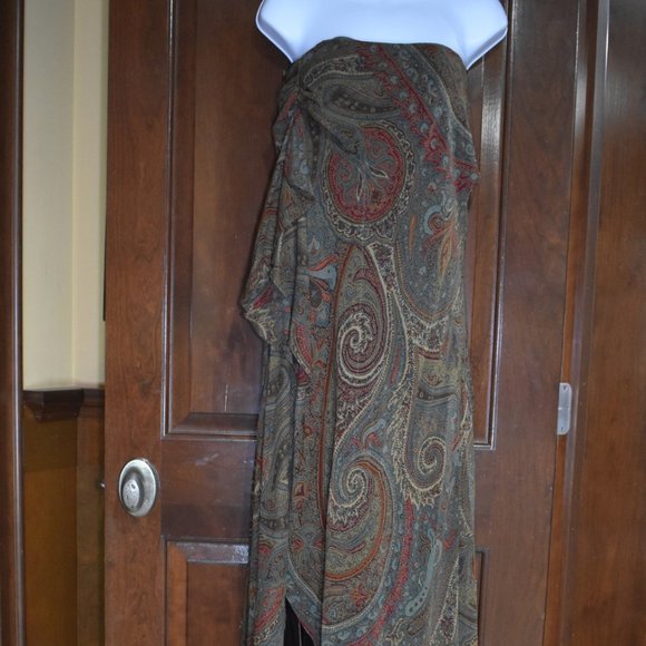 Lauren Ralph Lauren Multicolor Paisley Strapless Dress - Picture 2 of 16